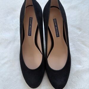 Stuart Weitzman Black Suede Heels